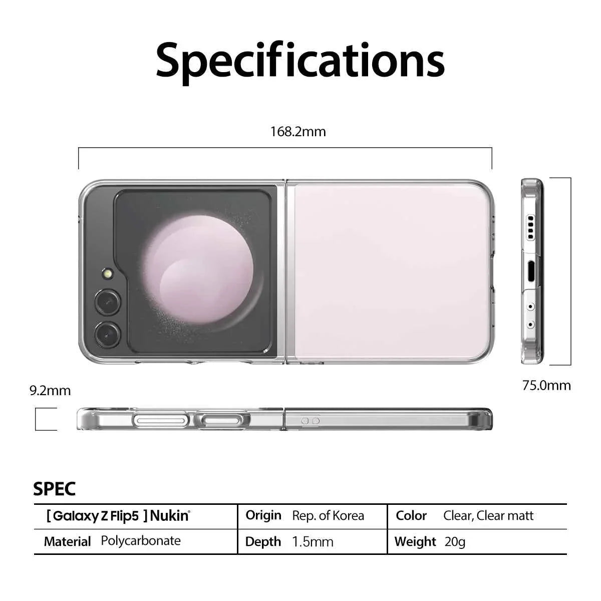 Araree Z Flip 5 Nukin Case - Clear Araree Z Flip 5 Nukin Case - Clear